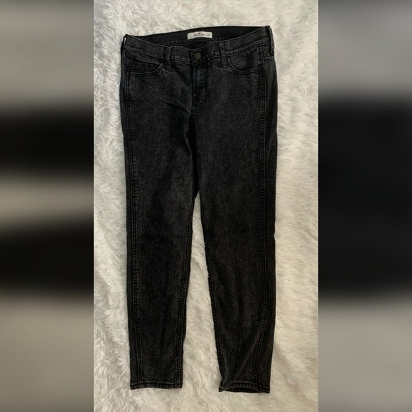 Hollister Black Faded Wash Skinny Jeans 1 w 25 - Picture 1 of 2
